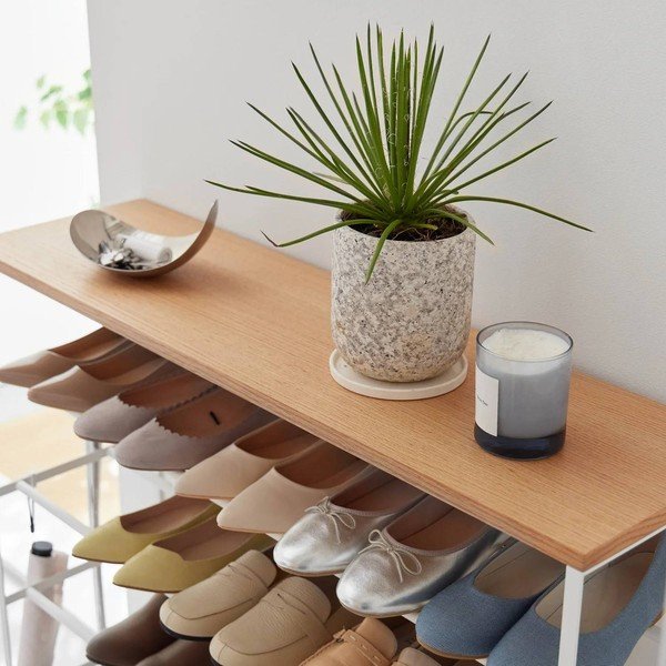 Bílý kovový stojan na boty 90,5x87x26 cm Tower – YAMAZAKI-image-2