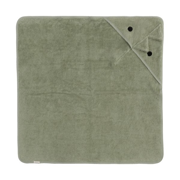 Zelená bavlněná dětská osuška s kapucí 75x75 cm Dinosaur – Kindsgut-image-2