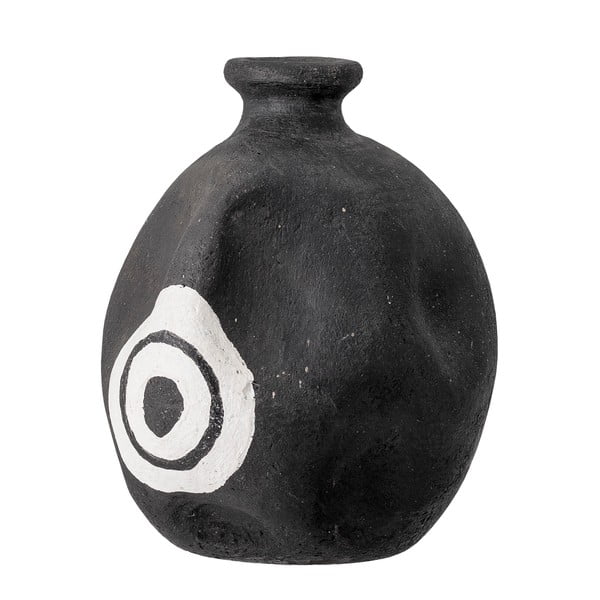 Černá dekorativní váza z terakoty Bloomingville Mika, výška 14 cm-image-3