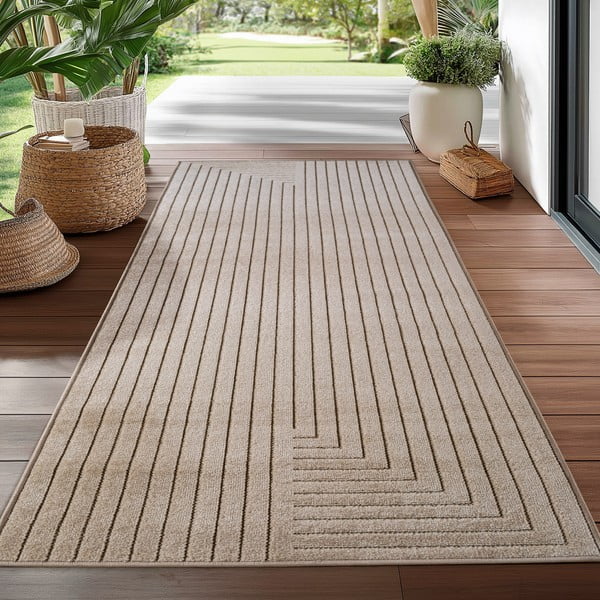 Béžový vnitřní a venkovní běhoun 80x250 cm Nova 1202 – Ayyildiz Carpets-image-1