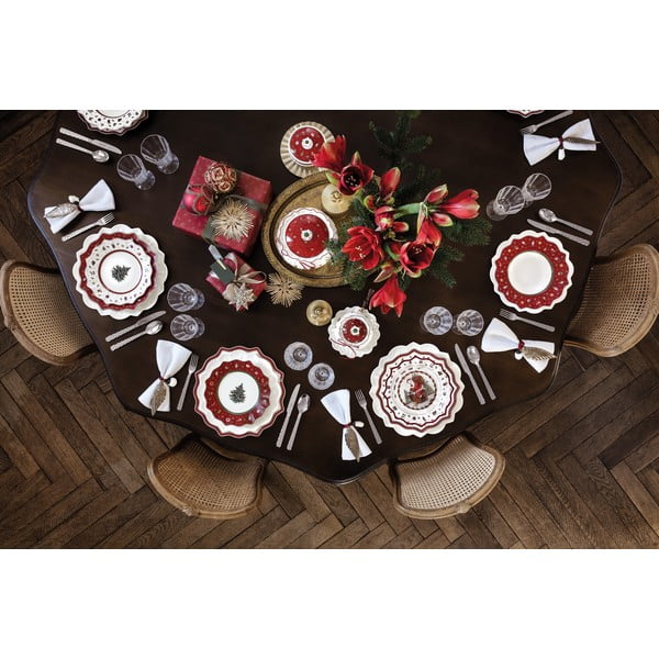 Bílo-červený porcelánový vánoční talíř Toy's Delight Villeroy&Boch, ø 24 cm-image-3
