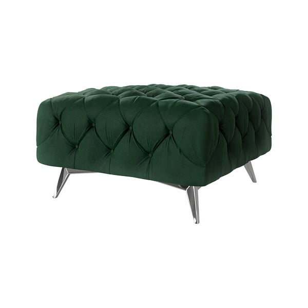 Tmavě zelená sametová podnožka Chelsea – Ropez-image-1