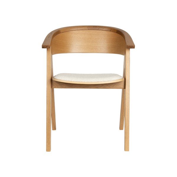 Čalouněné jídelní křeslo s područkami v přírodní barvě NDSM – Zuiver-image-3