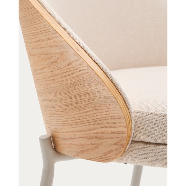 Béžová/ve světle přírodní barvě barová židle (výška sedáku 65 cm) Eamy – Kave Home-image-4