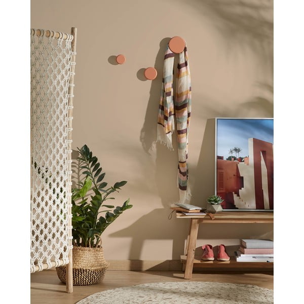Sada 3 oranžových nástěnných věšáků Kave Home Nadua-image-3