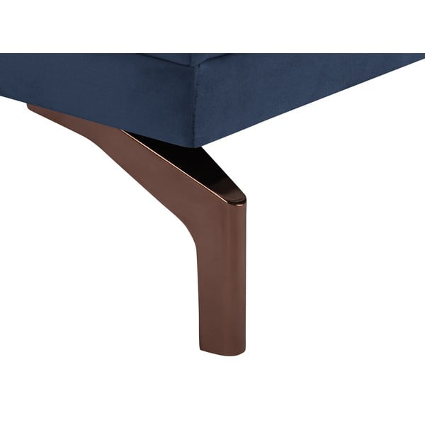 Tmavě modrá trojmístná pohovka s podnožím ve zlaté barvě Windsor & Co Sofas Jupiter-image-4