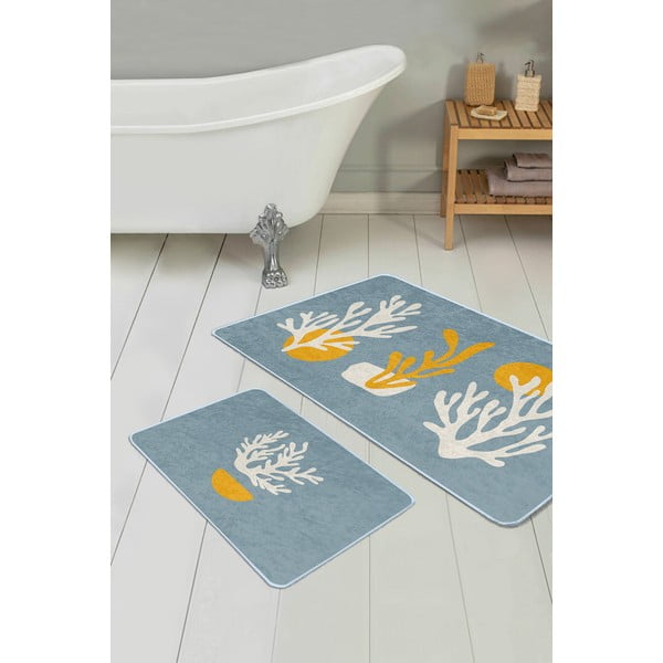 Modré koupelnové předložky v sadě 2 ks 60x100 cm – Mila Home-image-2