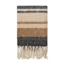 Hnědá deka s příměsí vlny 130x170 cm Carmel – House Nordic