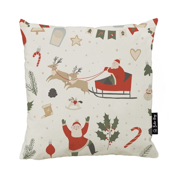 Povlak na polštář s vánočním motivem 45x45 cm Happy Santa – Butter Kings