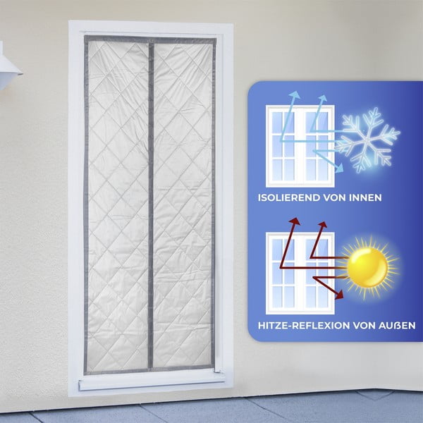 Termo závěs do dveří v šedo-stříbrné barvě 90x200 cm – Maximex-image-4