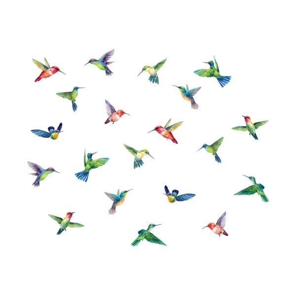 Sada samolepek na okno 20 ks 40x60 cm Hummingbirds – Ambiance-image-2
