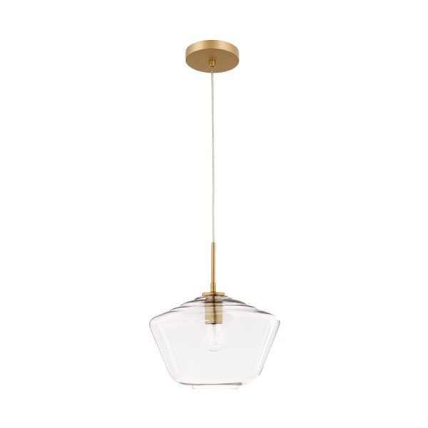Skleněné závěsné svítidlo ve zlaté barvě se skleněným stínidlem ø 30 cm Prisma – Nova Luce