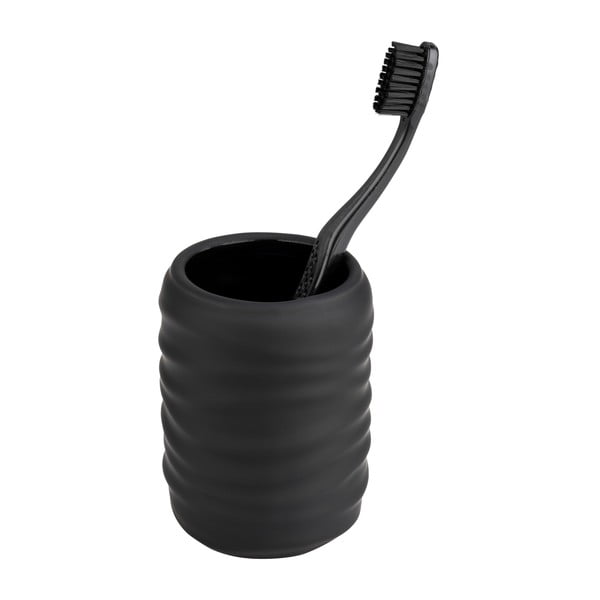 Černý keramický kelímek na zubní kartáčky Illana – Wenko-image-3