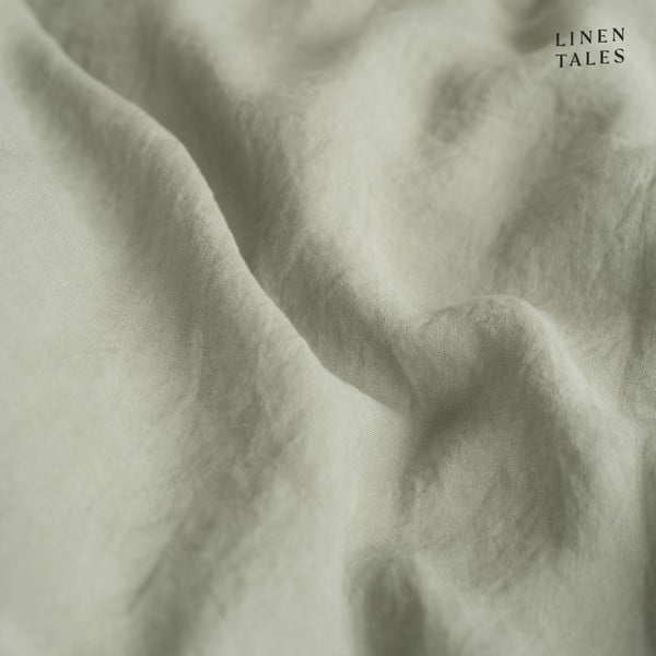 Světle zelený lněný povlak na polštář Linen Tales, 70 x 90 cm-image-2