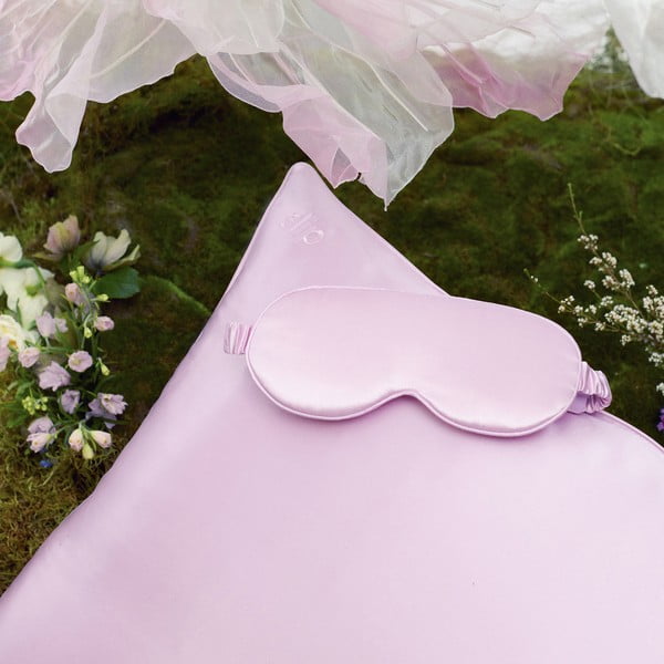 Hedvábná maska na spaní v levandulové barvě Contour Wildflower – slip-image-4