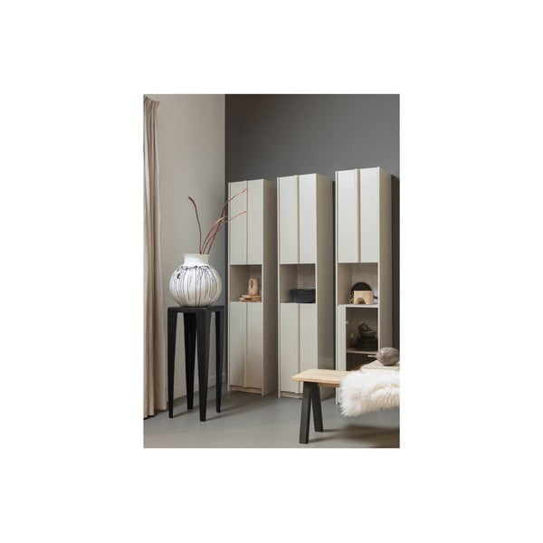 Krémová modulární skříňka z borovicového dřeva 40x210 cm Basu – WOOOD-image-1