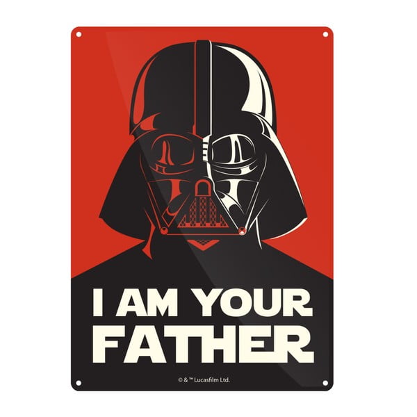 Dekorativní cedule Star Wars™ I Am Your Father, 15 x 21 cm