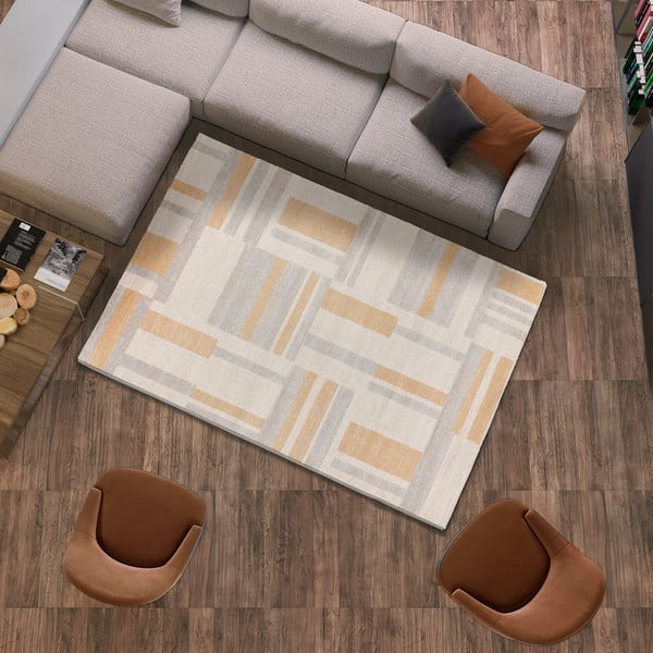 Koberec ve světle šedé a krémové barvě 160x230 cm Craft – Universal-image-2