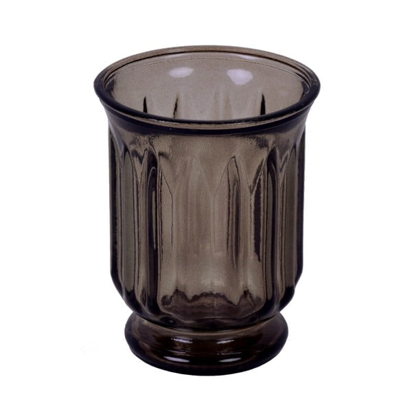 Šedá váza z recyklovaného skla Ego Dekor Hurricane, výška 14,5 cm