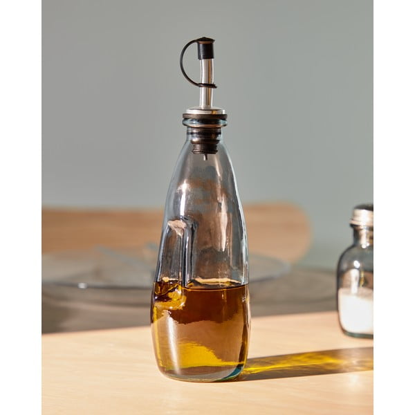 Skleněná láhev na olej nebo ocet Kave Home Rohan, výška 24 cm-image-1