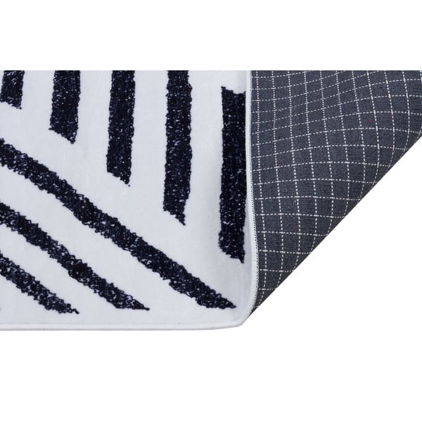 Bílo-modrý pratelný koberec běhoun 300x80 cm - Vitaus-image-2
