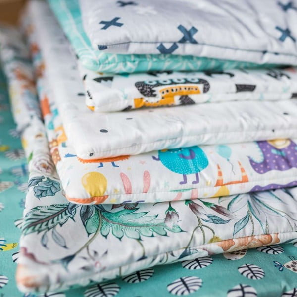 Bílo-oranžová souprava do postýlky Sweet Dreams – Yellow Tipi-image-1