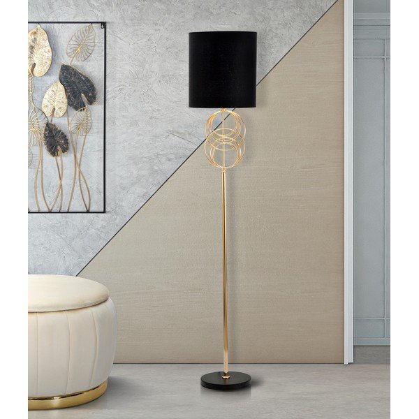 Černá stojací lampa Mauro Ferretti Circly-image-1