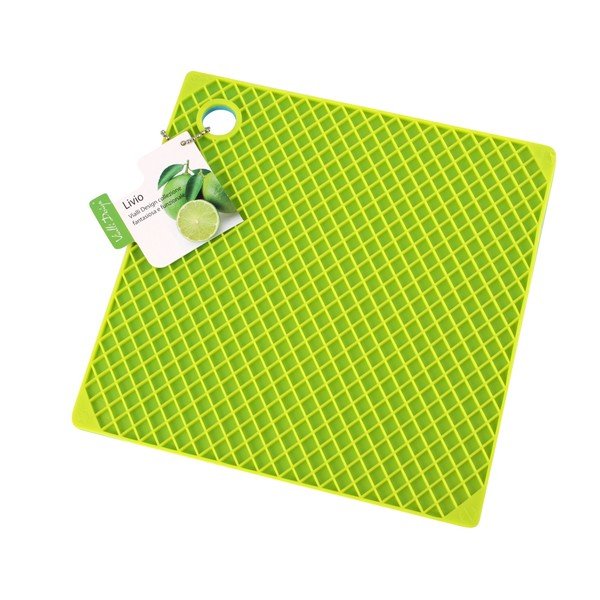 Silikonová podložka pod hrnce, modrá/zelená-image-1