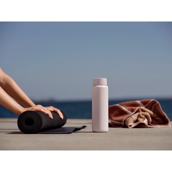 Světle růžový termo hrnek z nerezové oceli 650 ml Singles – Zone-image-2