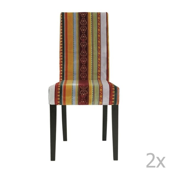 Sada 2 jídelních židlí s podnožím z bukového dřeva Kare Design Econo British