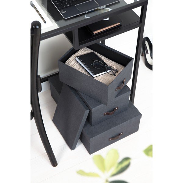 Sada 3 černých úložných krabic Bigso Box of Sweden Inge-image-2