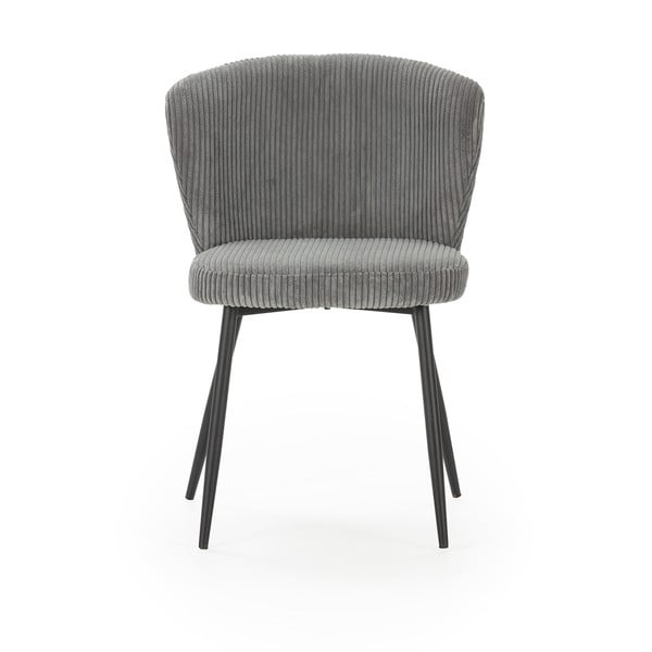 Šedé manšestrové jídelní židle v sadě 4 ks Megan – Marckeric-image-2