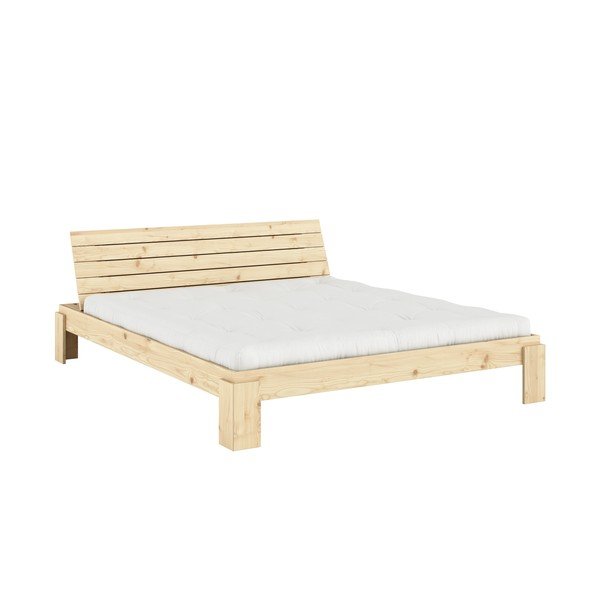 Dvoulůžková postel z borovicového dřeva s roštem v přírodní barvě 180x200 cm Layers – Karup Design-image-3
