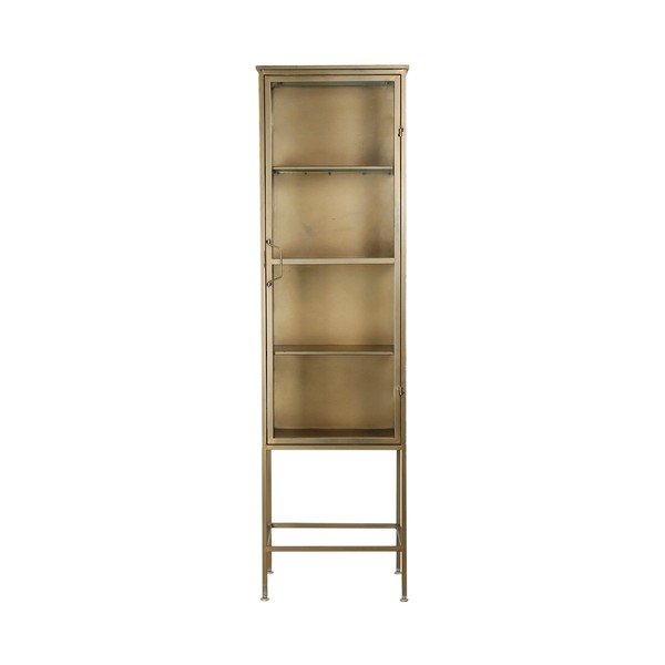 Kovová vitrína ve zlaté barvě 47,5x170 cm Dagenham – Côté Table