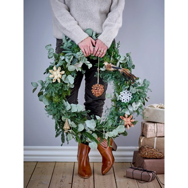 Sada 3 bílých závěsných vánočních ozdob Bloomingville Otta-image-1