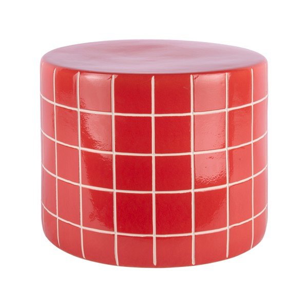 Keramický kulatý odkládací stolek ø 42 cm Retro Tiles – Leitmotiv