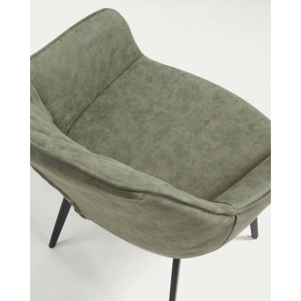 Khaki jídelní židle z imitace kůže v sadě 2 ks Amira – Kave Home-image-1