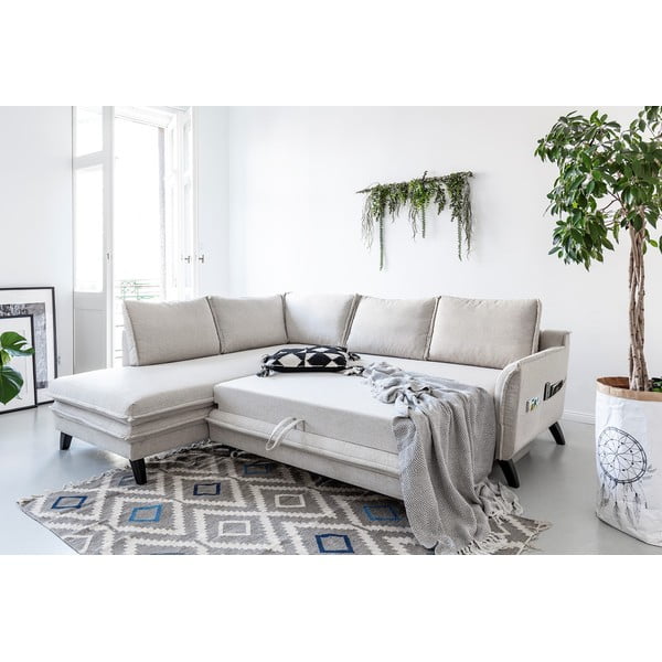 Světle béžová rozkládací rohová pohovka Miuform Charming Charlie L, levý roh-image-4