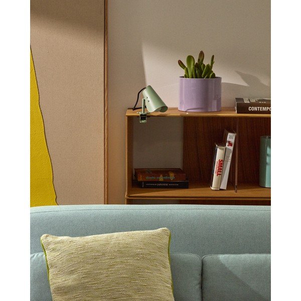 Zelená kovová stolní lampa s klipem (výška 16 cm) Jula – Kave Home-image-3