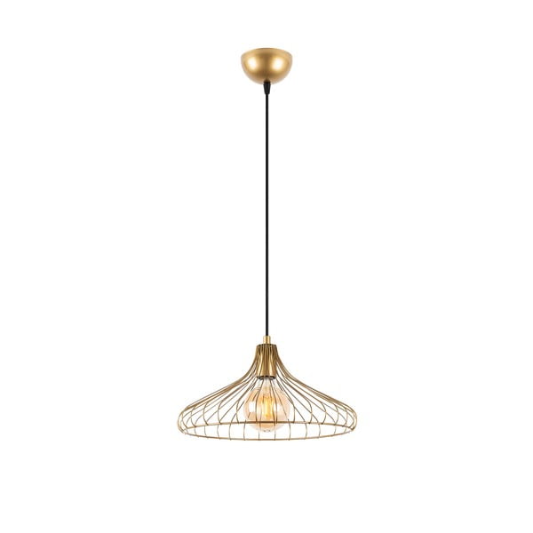 Závěsné svítidlo ve zlaté barvě s kovovým stínidlem ø 36 cm Depay – Opviq lights