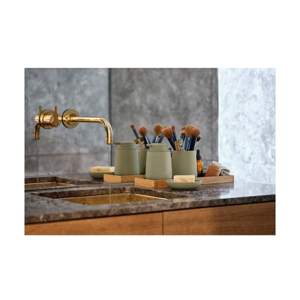 Zelený kameninový kelímek na zubní kartáčky Nova One - Zone-image-1