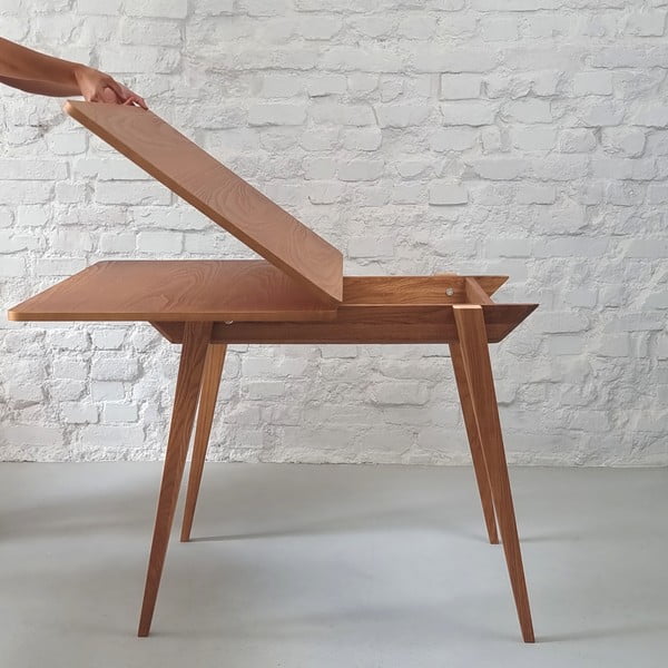 Rozkládací jídelní stůl s deskou v dekoru jasanového dřeva 65x90 cm Envelope – Ragaba-image-3