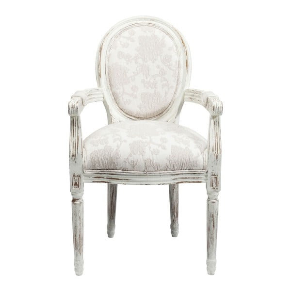 Bílá židle s područkami Kare Design Louis