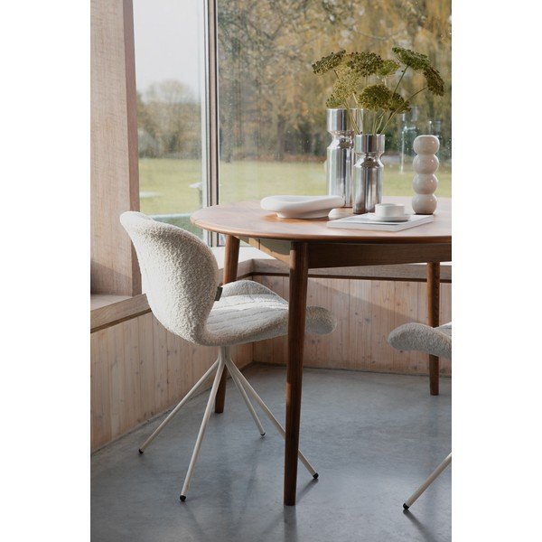 Kulatý rozkládací jídelní stůl s přídavnou deskou s deskou v dekoru ořechového dřeva ø 120 cm Twist – Zuiver-image-2