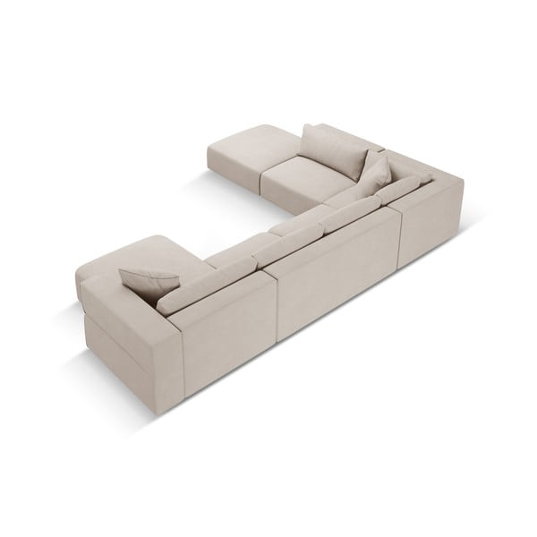 Béžová rohová pohovka do "U", levý roh Esther – Milo Casa-image-3