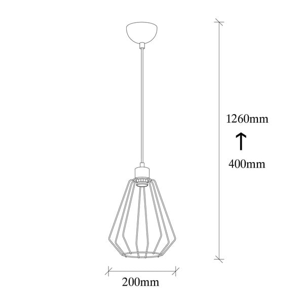 Černé kovové závěsné svítidlo Opviq lights Mando-image-3