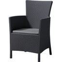 Tmavě šedé plastové zahradní křeslo Lowa – Keter