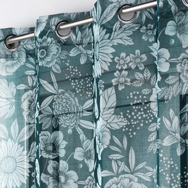 Modrá voálová záclona 140x280 cm Milady – douceur d'intérieur-image-1