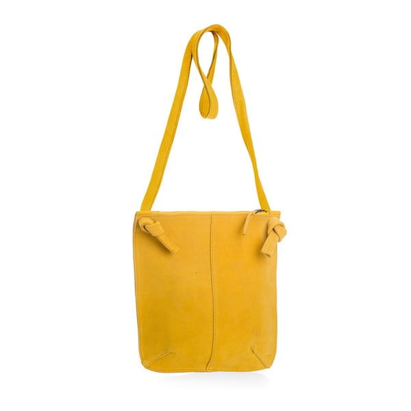 Žlutá kožená kabelka přes rameno Woox Mendica Lutea