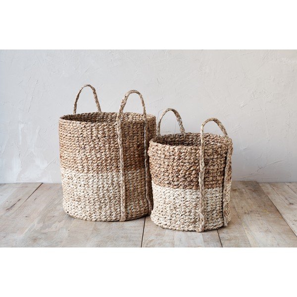 Úložný košík z tokozelky a kukuřičných listů Nkuku Nkomi, ø 40 cm-image-1